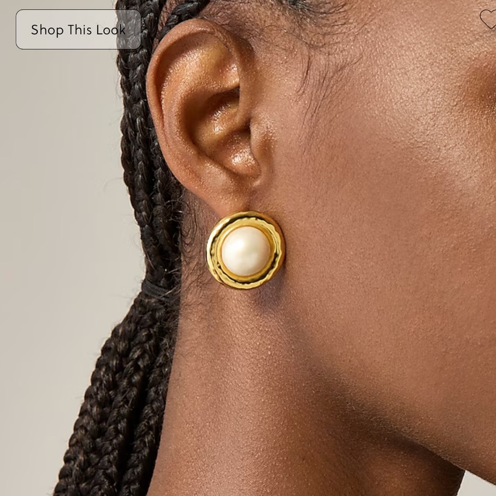 NWT j. Crew Inset pearl stud earrings